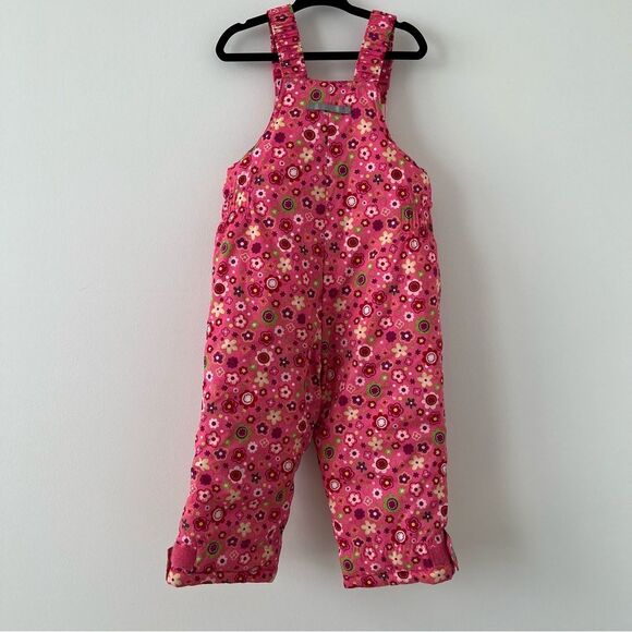 Hanna Andersson Retro Floral Snowsuit Insulated Bib Overalls size 3 - Picture 4 of 4